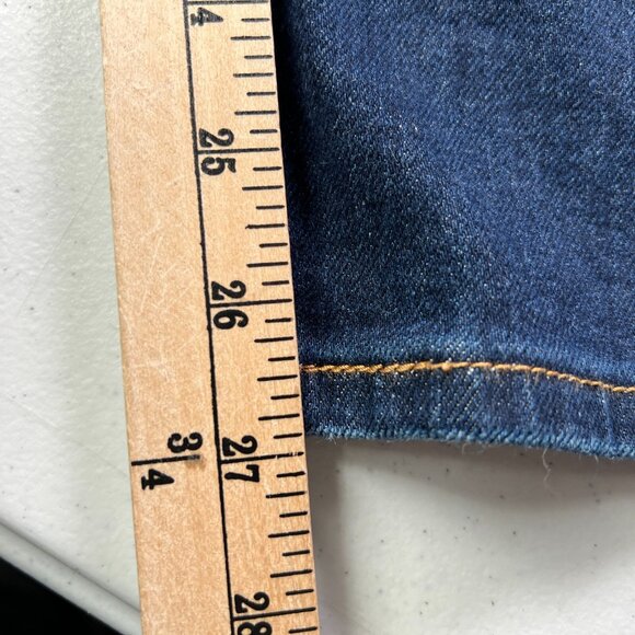 Levis Rib Cage Straight Ankle Jeans Womens 26 X 27 Button Fly Distressed Denim - Picture 13 of 13